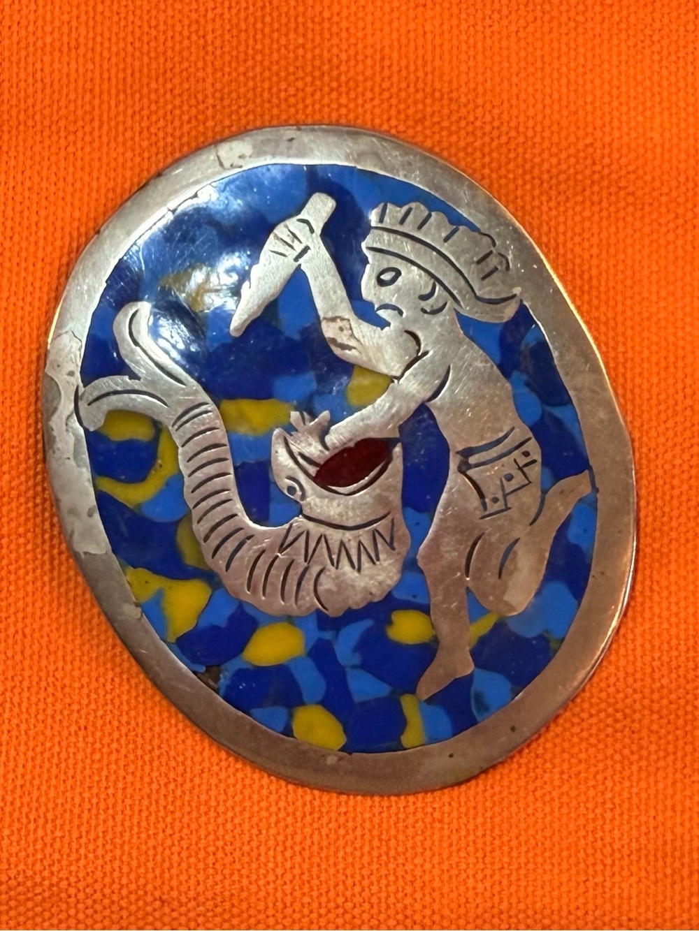 Taxco Mexican Sterling Silver brooch & pendant